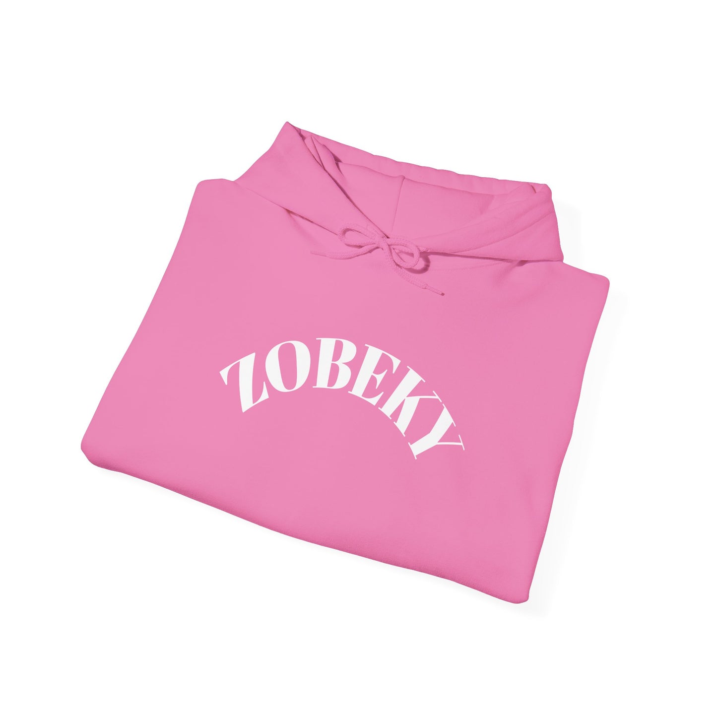 Unisex Hooded Sweatshirt with ZOBEKY Text - Cozy Casual Attire for Every Occasion, Gift for Friends, Lounge Wear, Fall Fashion
