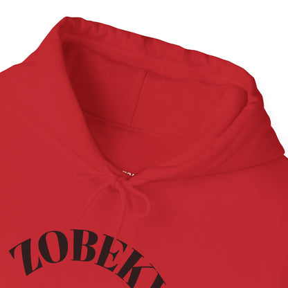 Unisex Hooded Sweatshirt with ZOBEKY Text - Cozy Casual Attire for Every Occasion, Gift for Friends, Lounge Wear, Fall Fashion